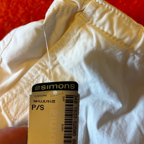 Off white cotton cargo parachute Bermuda shorts NWT - Picture 7 of 10